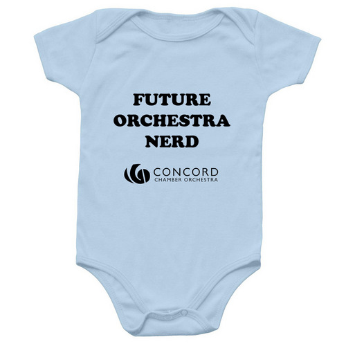Future Orchestra Nerd Onesie, a Light Blue Infant Onesie