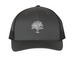 Descendants' Day Black Hat, a Charcoal/ Black Printed Five-Panel Trucker Cap