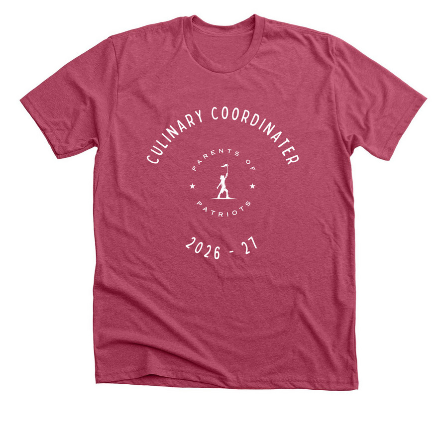 CULINARY COORDINATOR, a Heather Raspberry Premium Unisex Tee