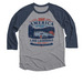 America 250 on Lake Lauderdale, a Vintage Navy and Premium Heather 3/4 Sleeve Baseball Tee