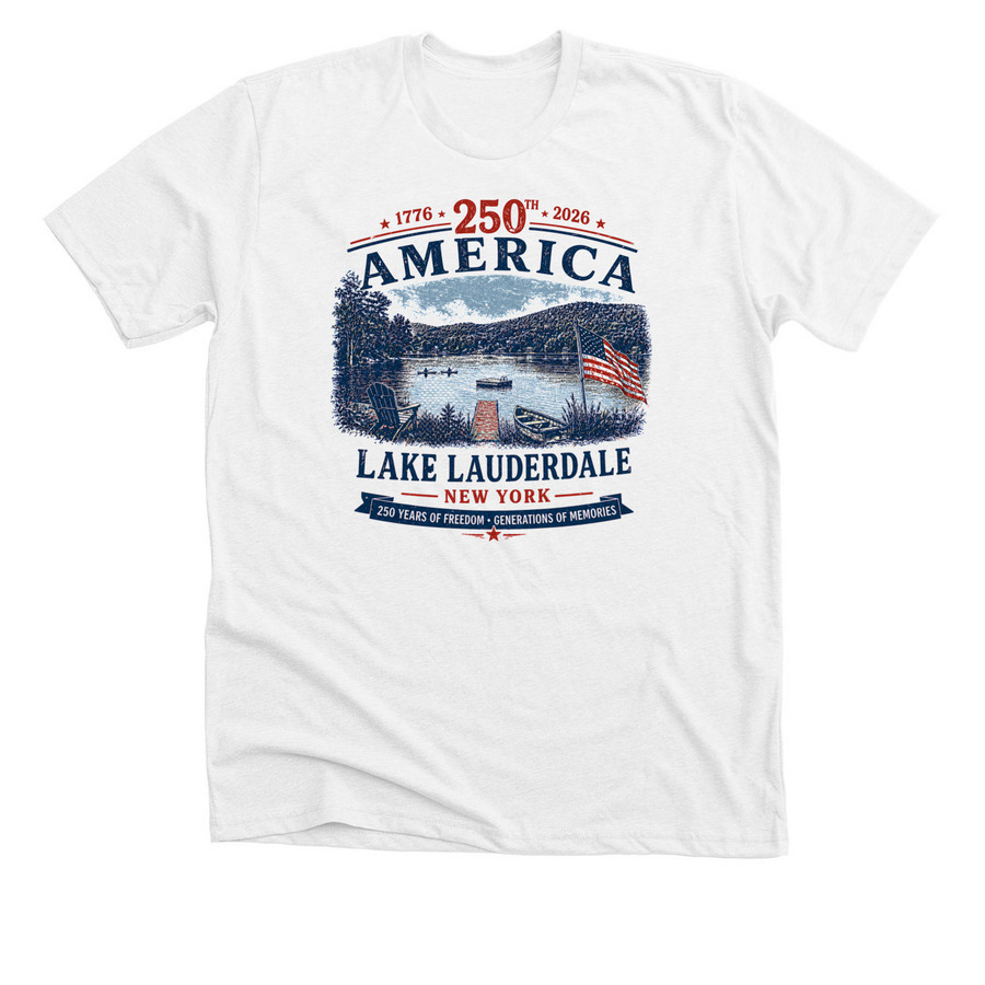 America 250 on Lake Lauderdale, a Solid White Blend Premium Unisex Tee
