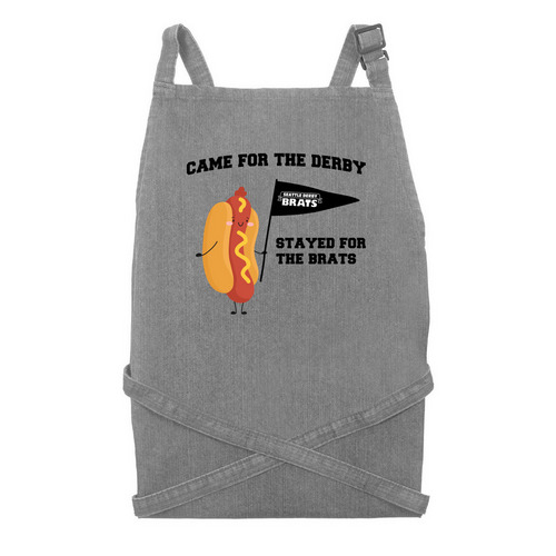 Aprons, a Grey Denim Recycled Denim Bib Apron