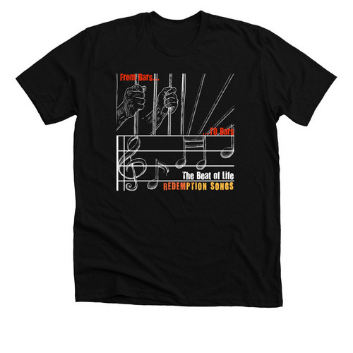 The Beat of Life - "Redemption Songs" Program, a Solid Black Blend Premium Unisex Tee