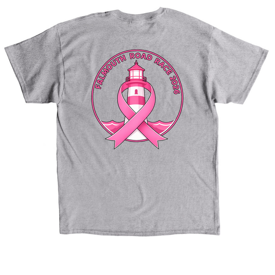 Falmouth Road Race 2026 Team Ellie, a Sport Grey Classic Unisex Tee (back-view)