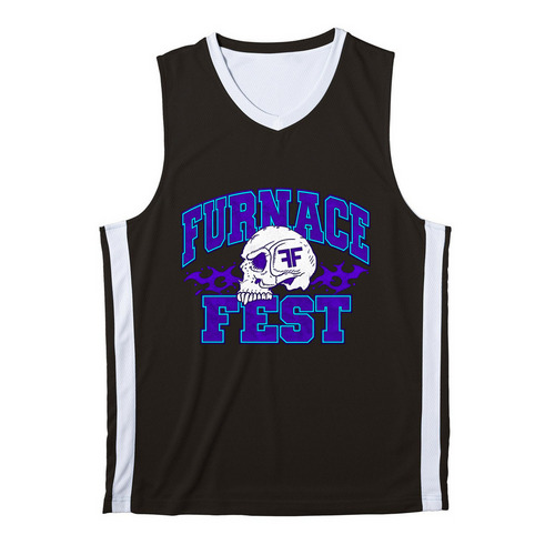 Furnace Fest T Shirt 2026, a Black/ White Reversible Basketball Jersey