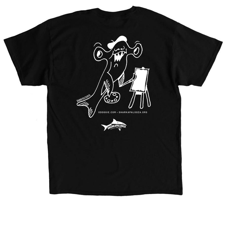 Art. Ocean. Conservation Tee, a Black Classic Unisex Tee (back-view)