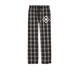 BASEBALL PLATE PJ, a Black Flannel Pajama Pant