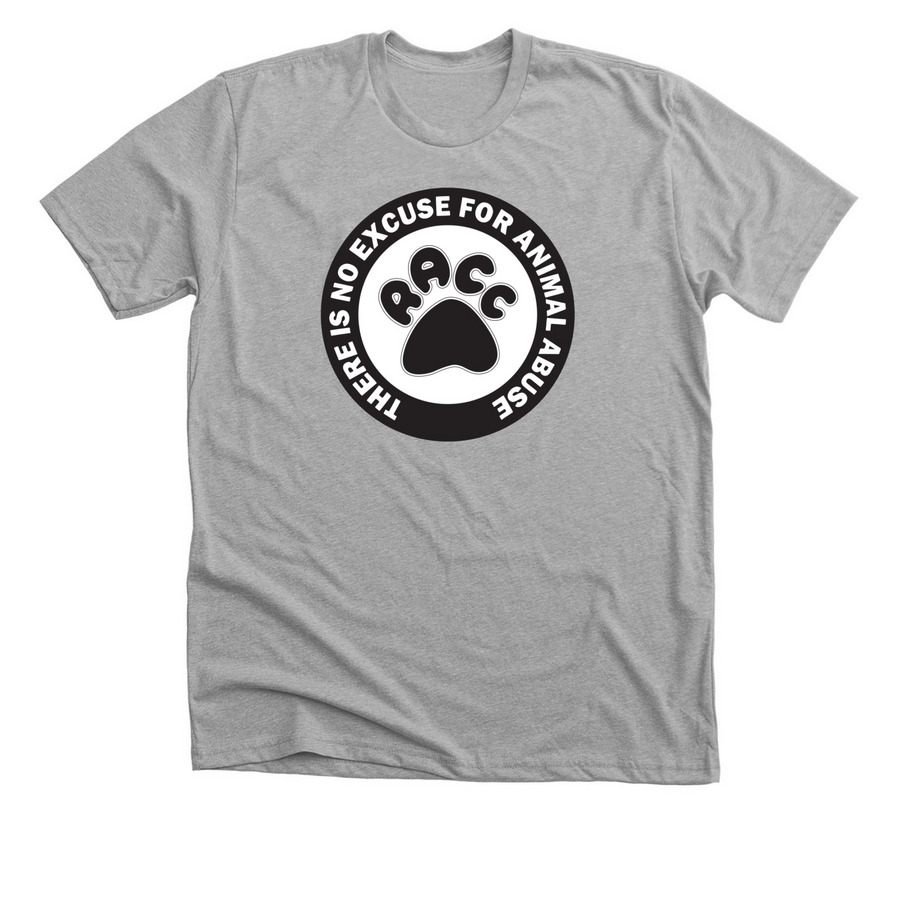 No Excuse for Animal Abuse, a Athletic Heather Premium Unisex Tee
