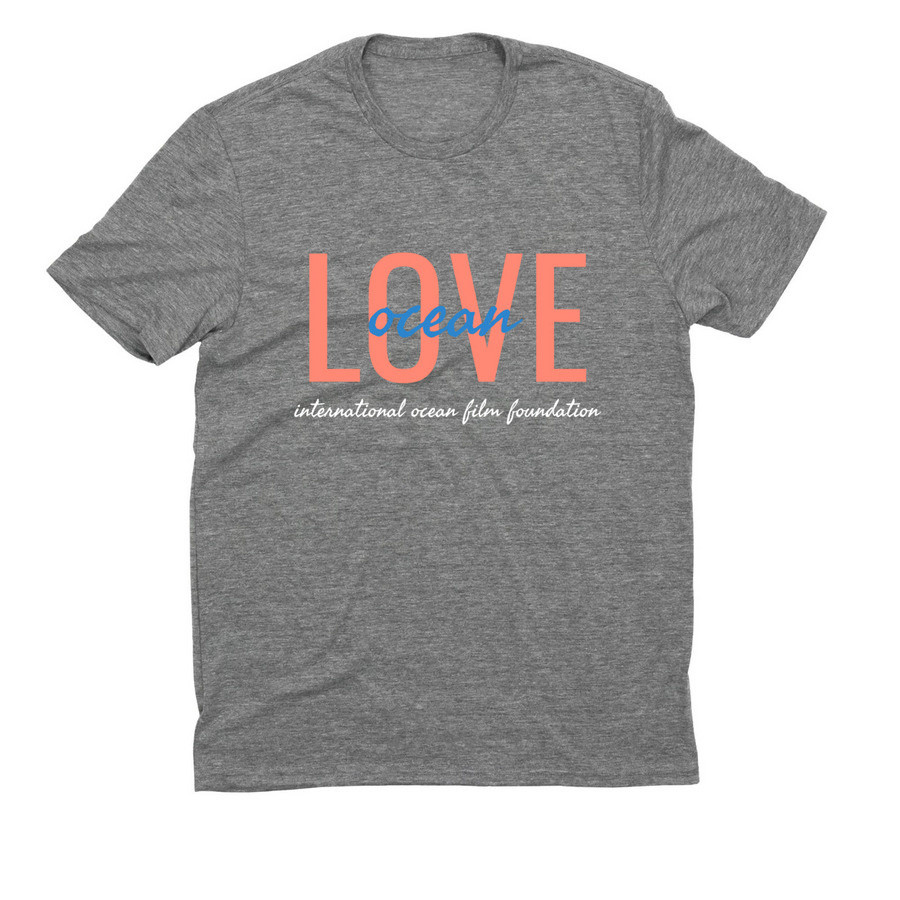 Ocean Love, a Aluminum Grey Allmade Eco Triblend Unisex Tee