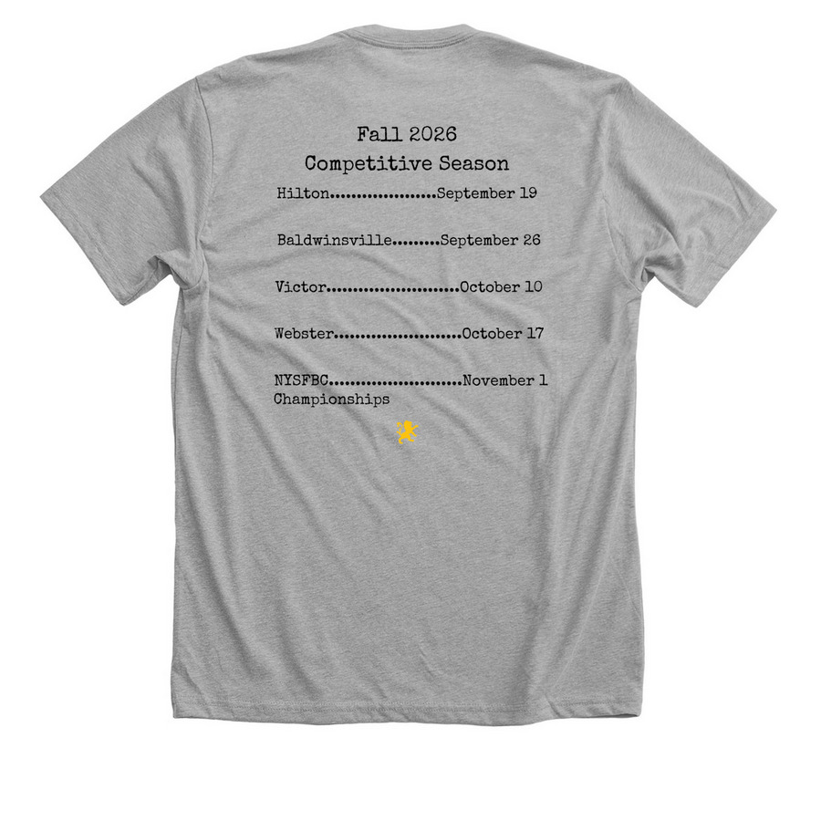Pride of Rochester Fall 2026 Show Merch, a Athletic Heather Premium Unisex Tee (back-view)