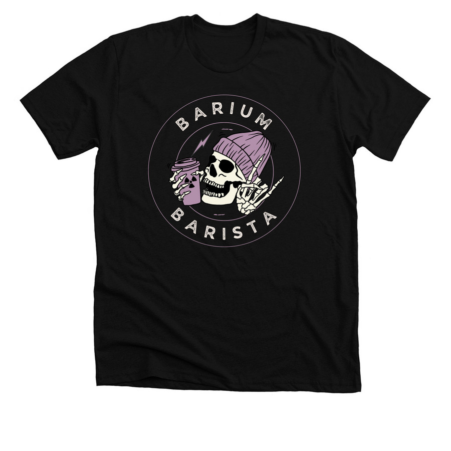Barium Barista, a Solid Black Blend Premium Unisex Tee