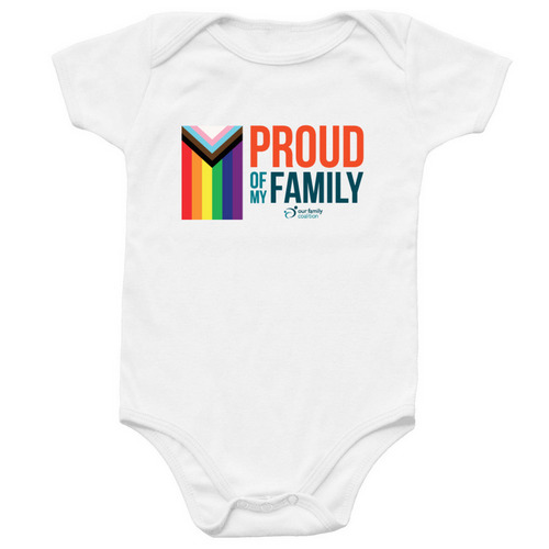 Proud Of My Family, a White Infant Onesie