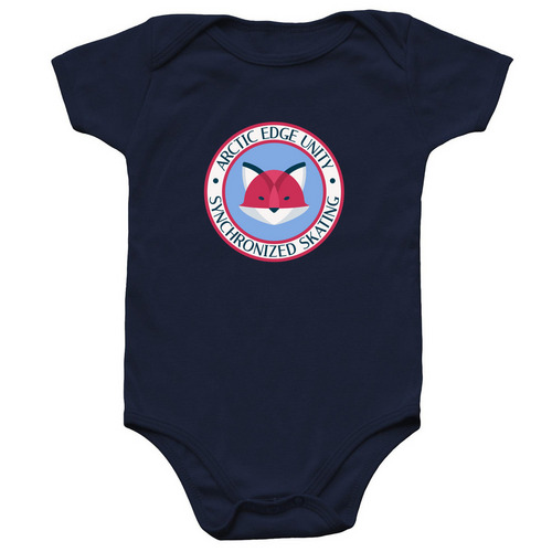 Littlest Fox AEU Baby Onesie, a Navy Infant Onesie