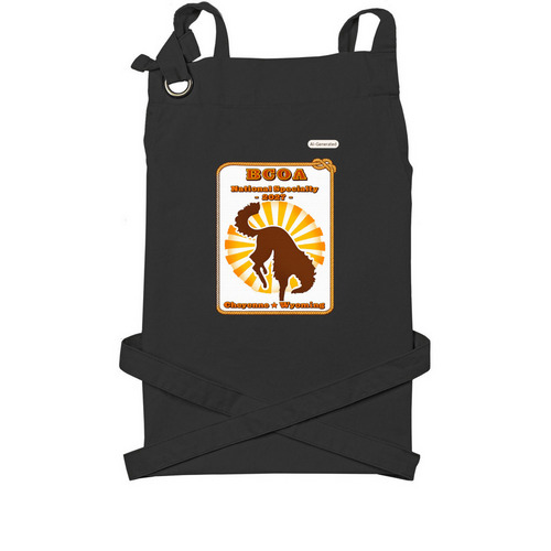 2027 National Specialty Logo Apron, a Black Cotton Canvas Pocket Apron
