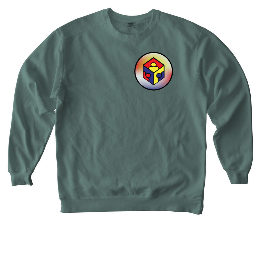 Crayon Block, a Blue Spruce Comfort Colors Crewneck Sweatshirt