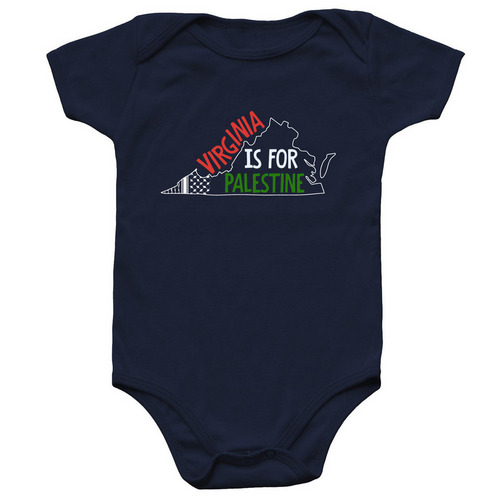 VA4P Color Logo Infant Onesie, a Navy Infant Onesie
