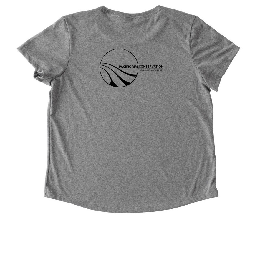 Flying&nbsp;M?l? - Shirt, a Aluminum Grey Allmade Eco Triblend Women?s Scoop Neck Tee (back-view)