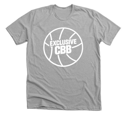 Exclusivecbb White Logo, a Athletic Heather Premium Unisex Tee