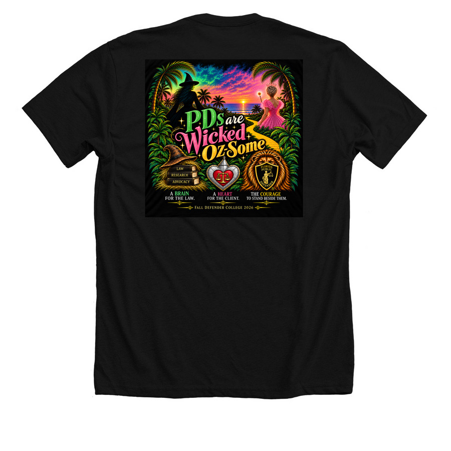 Fall Defender 2026, a Solid Black Blend Premium Unisex Tee (back-view)