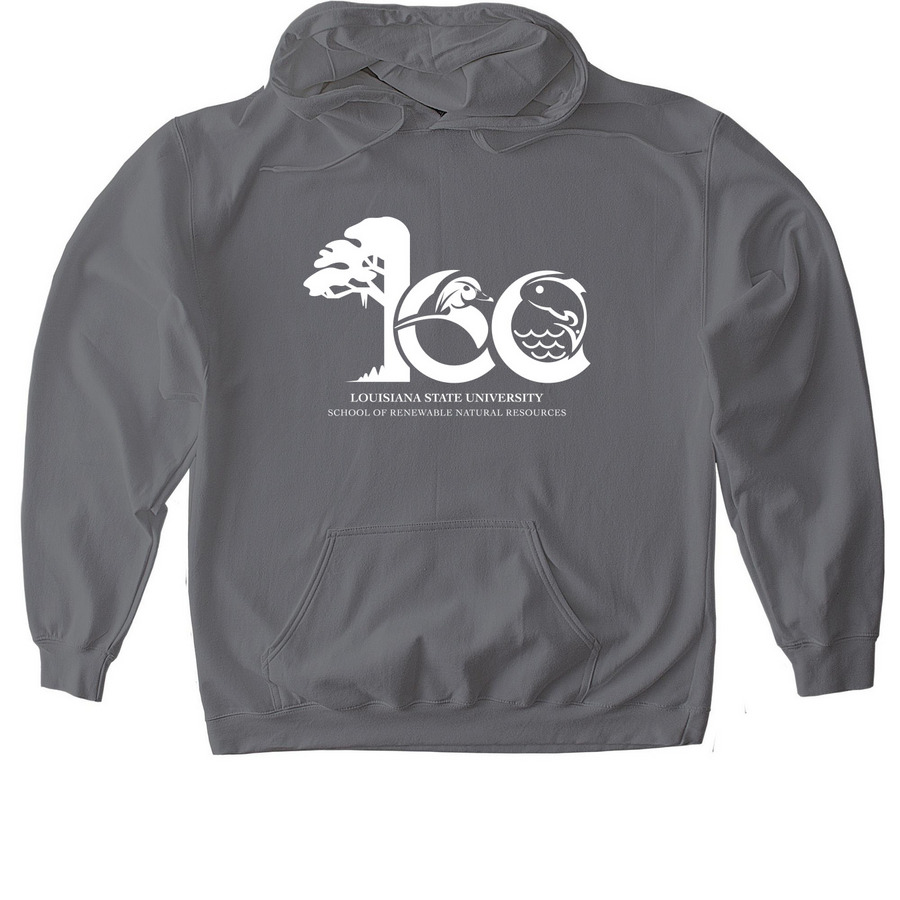 School of Renewable Natural Resources 100Year, a Charcoal Gildan Softstyle Pullover Hoodie
