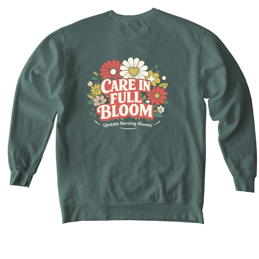 Nursing Spring/Summer 2026, a Blue Spruce Comfort Colors Crewneck Sweatshirt (back-view)