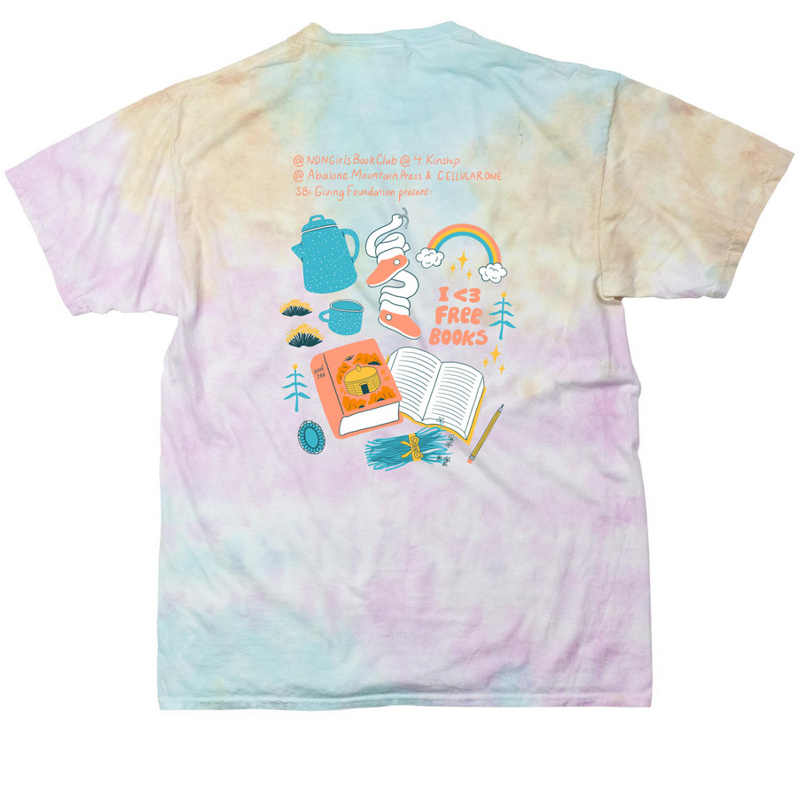 BOOK DROP 2024, a Snow Cone Classic Tie Dye Tee (back-view)