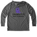 Longmonsters Dark, a Aluminum Grey Allmade Eco Triblend Hoodie Tee (back-view)