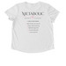 Ladies ?slightly? cropped MR shirt&nbsp;, a Bright White Allmade Eco Triblend Women?s Scoop Neck Tee (back-view)