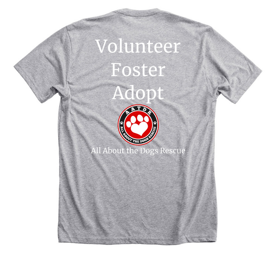 All About the Dogs Merch!, a Athletic Heather Premium Unisex Tee (back-view)