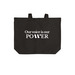 WHA Cotton Canvas Tote, a Deep Black Cotton Canvas Tote Bag (back-view)