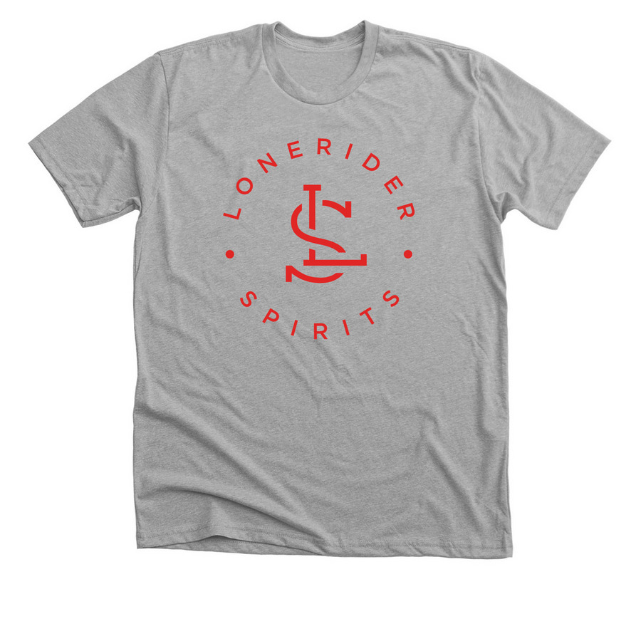Lonerider Spirits Tee, a Athletic Heather Premium Unisex Tee