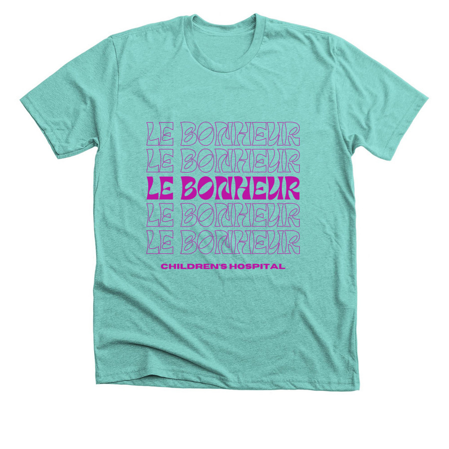 Le Bonheur Children's Hospital, a Heather Sea Green Premium Unisex Tee