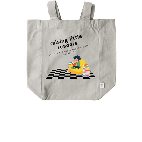 Raising Little Readers, a Natural Recycled Cotton Tote Bag