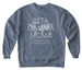 BGS World Map Tops, a Blue Jean Comfort Colors Crewneck Sweatshirt
