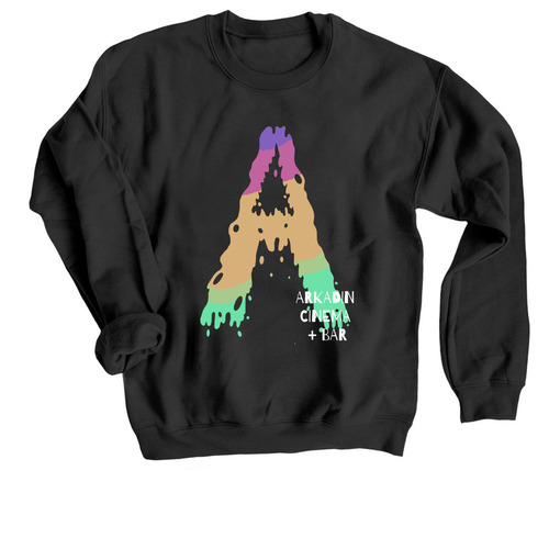 Drippy A, a Black Crewneck Sweatshirt