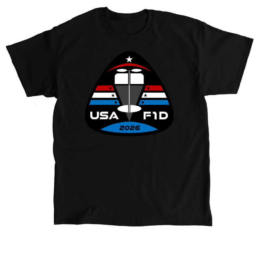 2026 USA F1D Team Logo Fundraiser, a Black Classic Unisex Tee