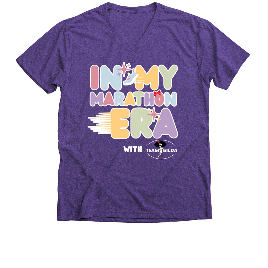 Team Gilda: Marathon Era, a Purple Rush Premium V-Neck Tee
