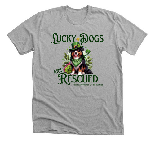 Lucky Dogs&nbsp;, a Athletic Heather Premium Unisex Tee