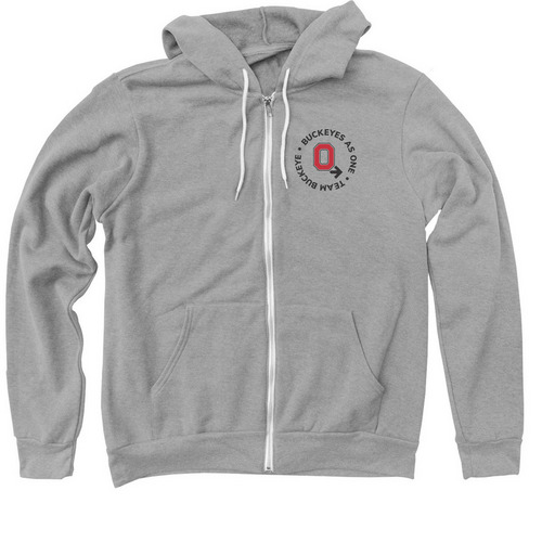 JCM Team Buckeye Pelotonia, a Athletic Heather Zip Up Hoodie