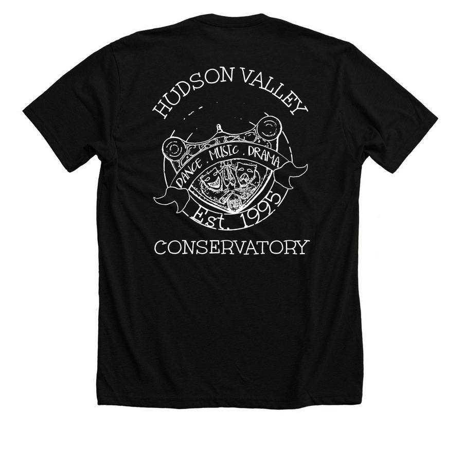 HVC &nbsp;VINTAGE LOGO&nbsp;, a Solid Black Blend Premium Unisex Tee (back-view)