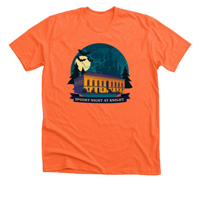 Spooky Night At Knight, a Heather Orange Premium Unisex Tee