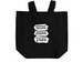 CSLDallas White Logo (Bags), a Black Recycled Cotton Tote Bag (back-view)