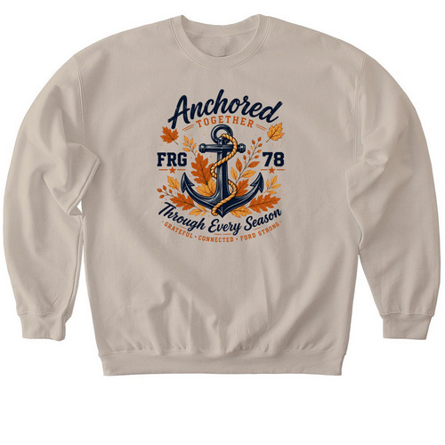 Anchored Together Shirt, a Sand Softstyle Crewneck Sweatshirt