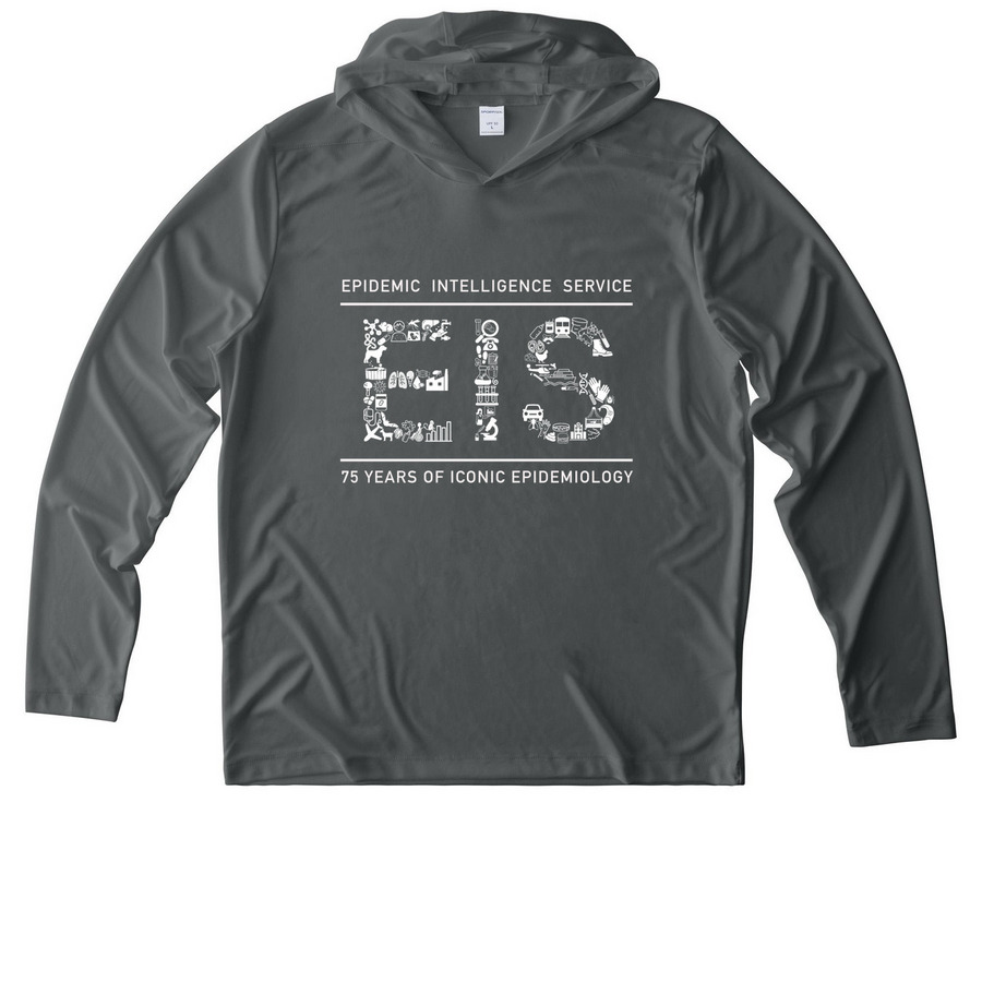 EIS 75th Anniversary Athletic, a Dark Smoke Grey UV Performance Long Sleeve Hoodie