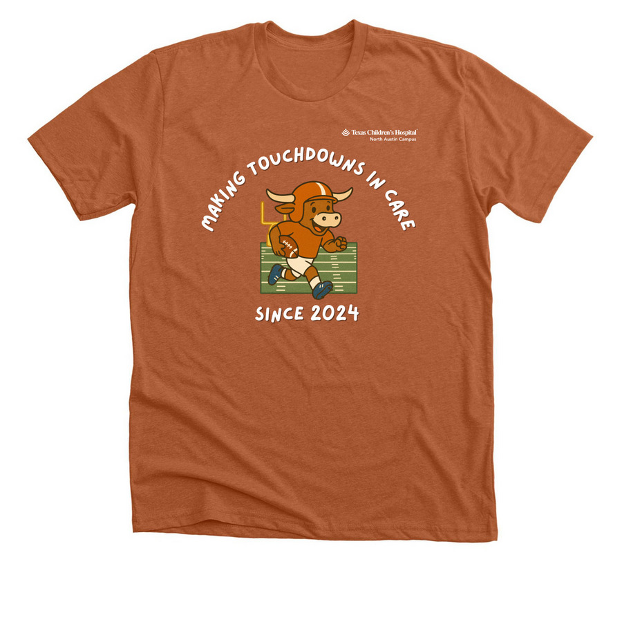 TCH ATX Touchdowns - Longhorn, a Heather Autumn Premium Unisex Tee