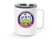 Support Open Space, a White Stainless Steel Travel Mug