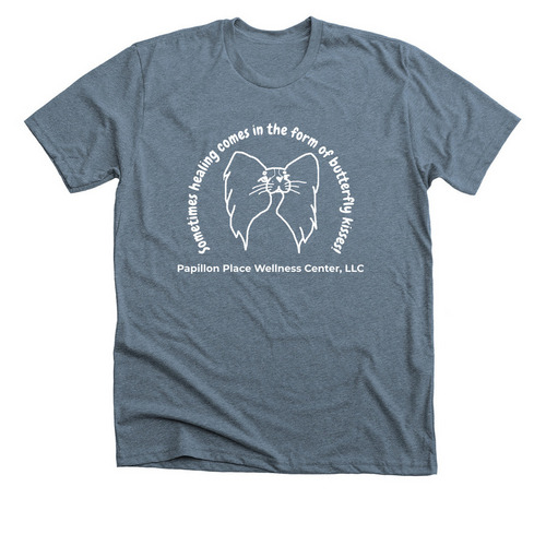 Papillon Place Wellness Center, LLC, a Heather Slate Premium Unisex Tee