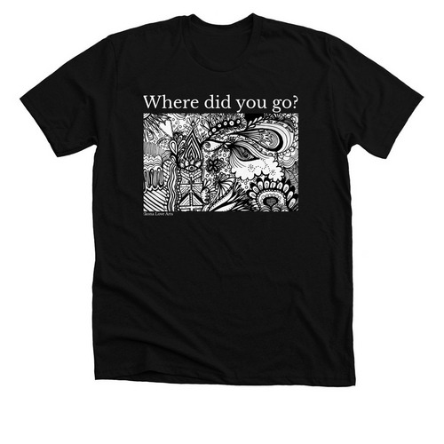Where Did You Go? Apparel, a Solid Black Blend Premium Unisex Tee