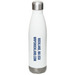 WRPS Water Bottles, a White Stainless Steel Water Bottle (back-view)
