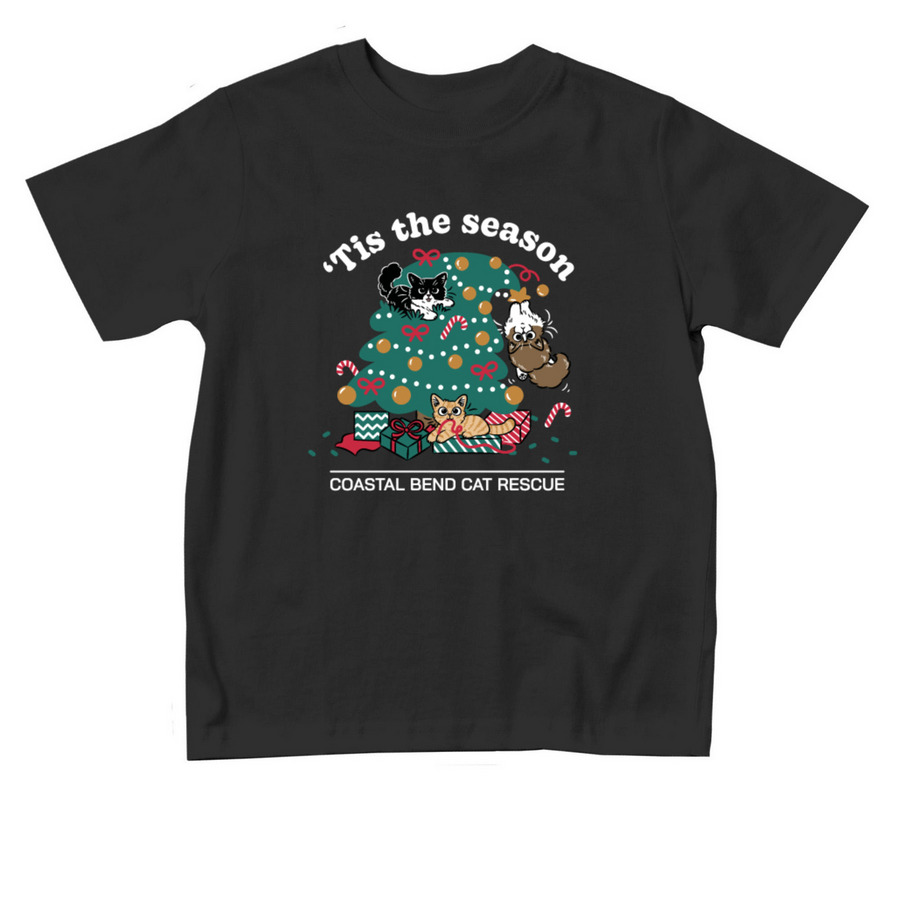 'Tis the Season for Cats - Toddler Style!, a Black Toddler Tee